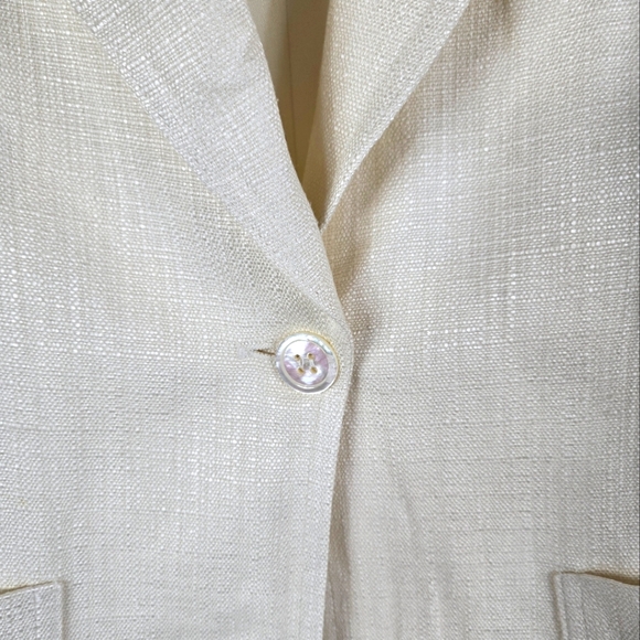 Christian Dior Seperates Cream Vintage Linen-Cotton Blazer - Picture 9 of 12